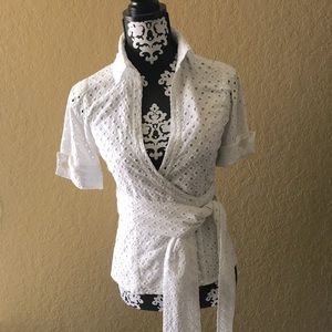 Blouse wrap top white